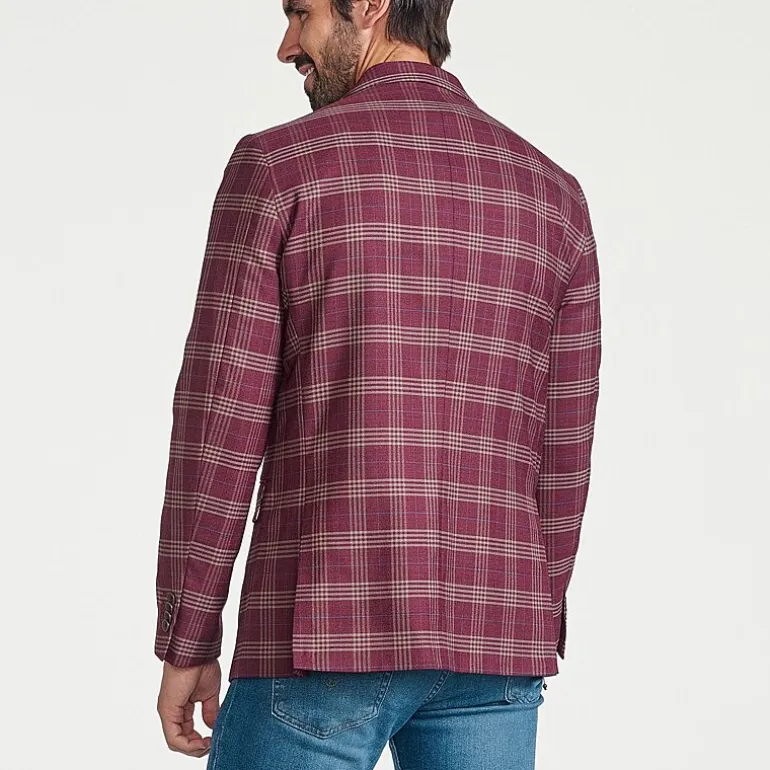 CRICKETEER™ Mens Plaid Stretch Fabric Regular Fit Sport Coat