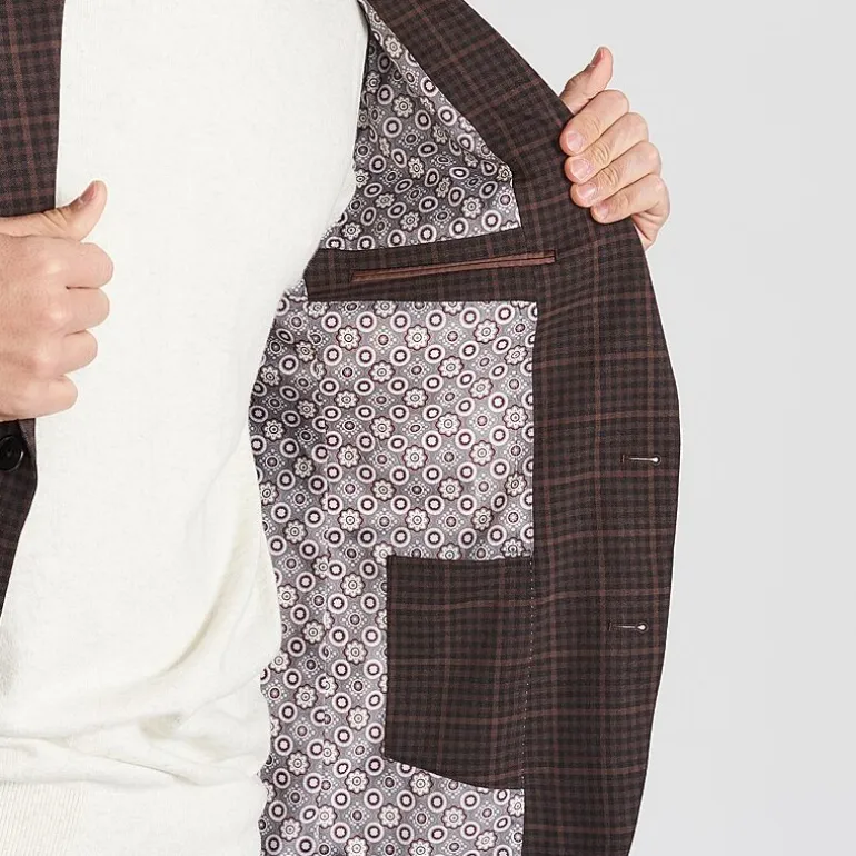 CRICKETEER™ Mens Plaid Stretch Fabric Regular Fit Sport Coat