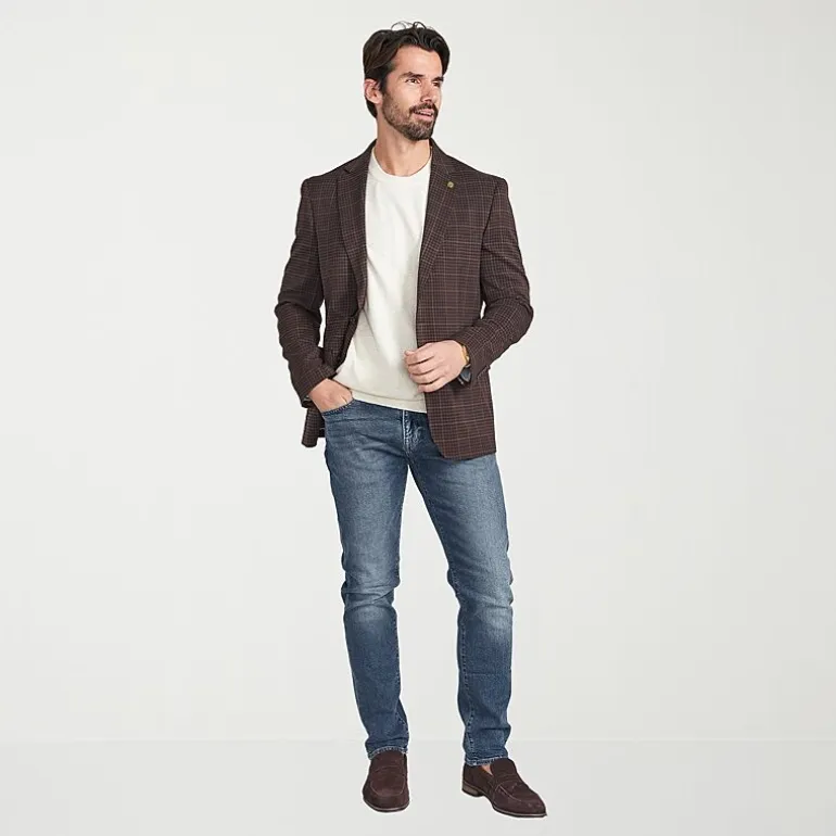 CRICKETEER™ Mens Plaid Stretch Fabric Regular Fit Sport Coat