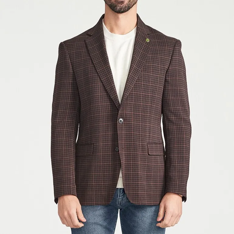 CRICKETEER™ Mens Plaid Stretch Fabric Regular Fit Sport Coat