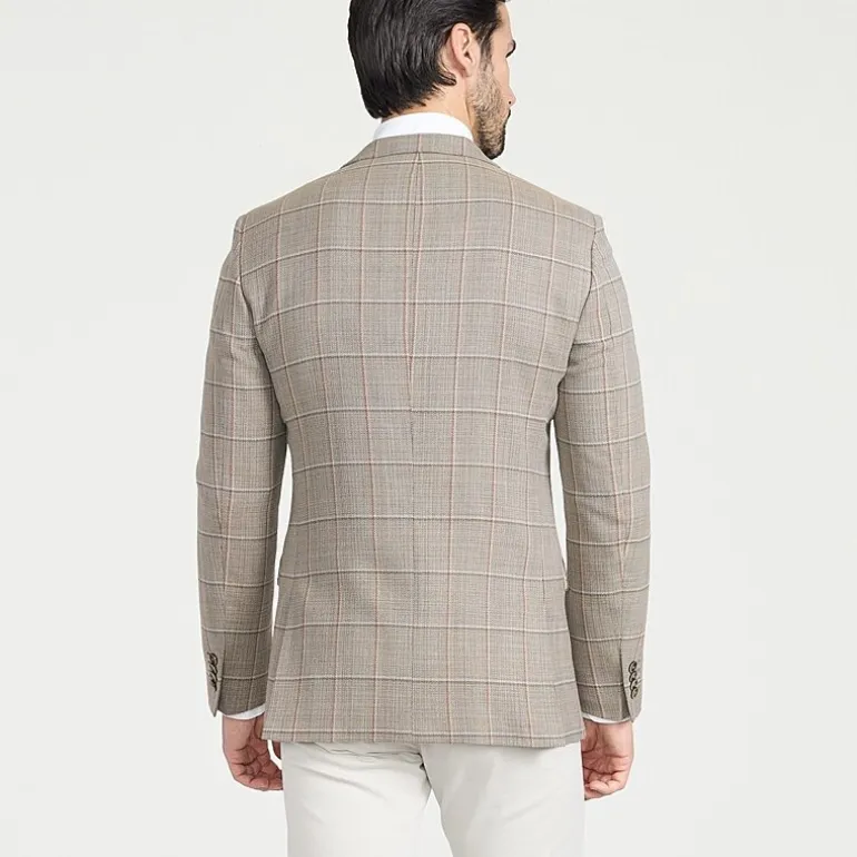 CRICKETEER™ Mens Windowpane Stretch Fabric Regular Fit Sport Coat