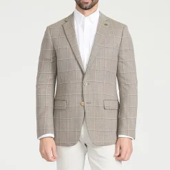 CRICKETEER™ Mens Windowpane Stretch Fabric Regular Fit Sport Coat