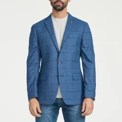 CRICKETEER™ Mens Windowpane Stretch Fabric Regular Fit Sport Coat