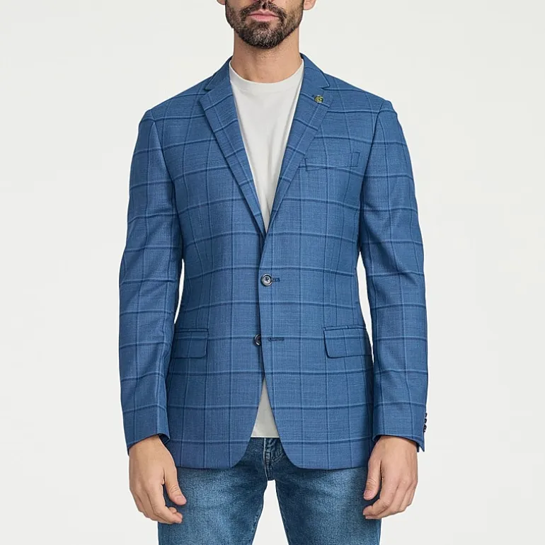CRICKETEER™ Mens Windowpane Stretch Fabric Regular Fit Sport Coat