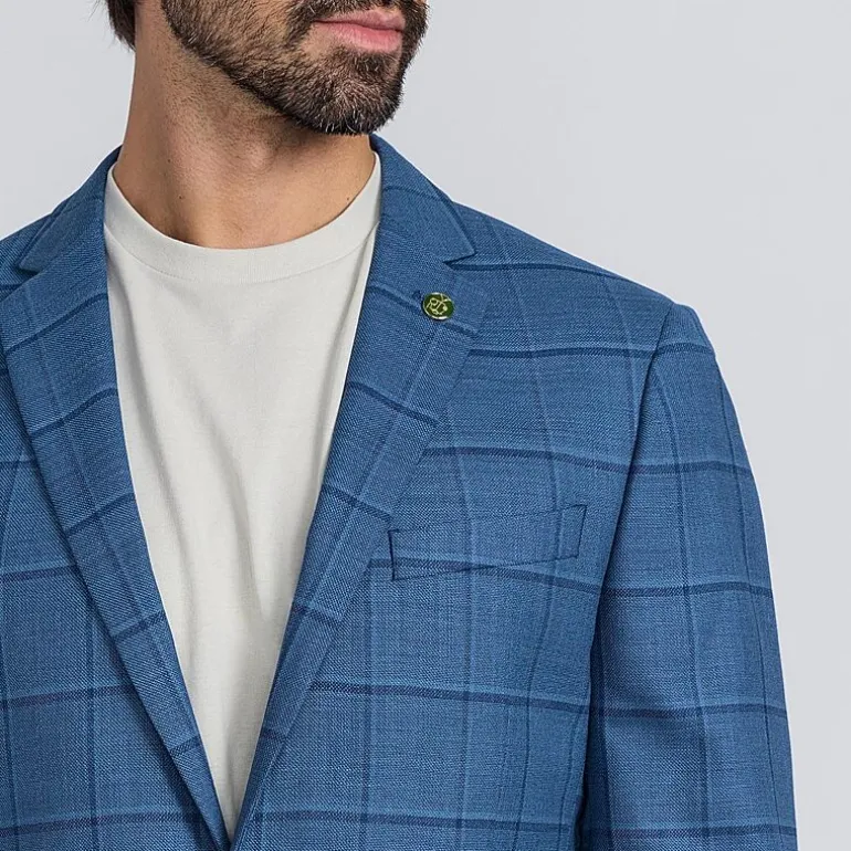 CRICKETEER™ Mens Windowpane Stretch Fabric Regular Fit Sport Coat
