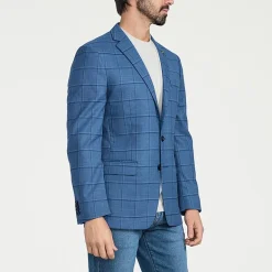 CRICKETEER™ Mens Windowpane Stretch Fabric Regular Fit Sport Coat