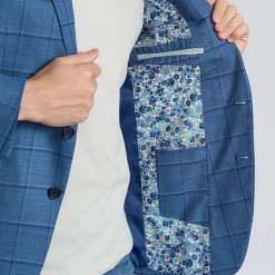 CRICKETEER™ Mens Windowpane Stretch Fabric Regular Fit Sport Coat