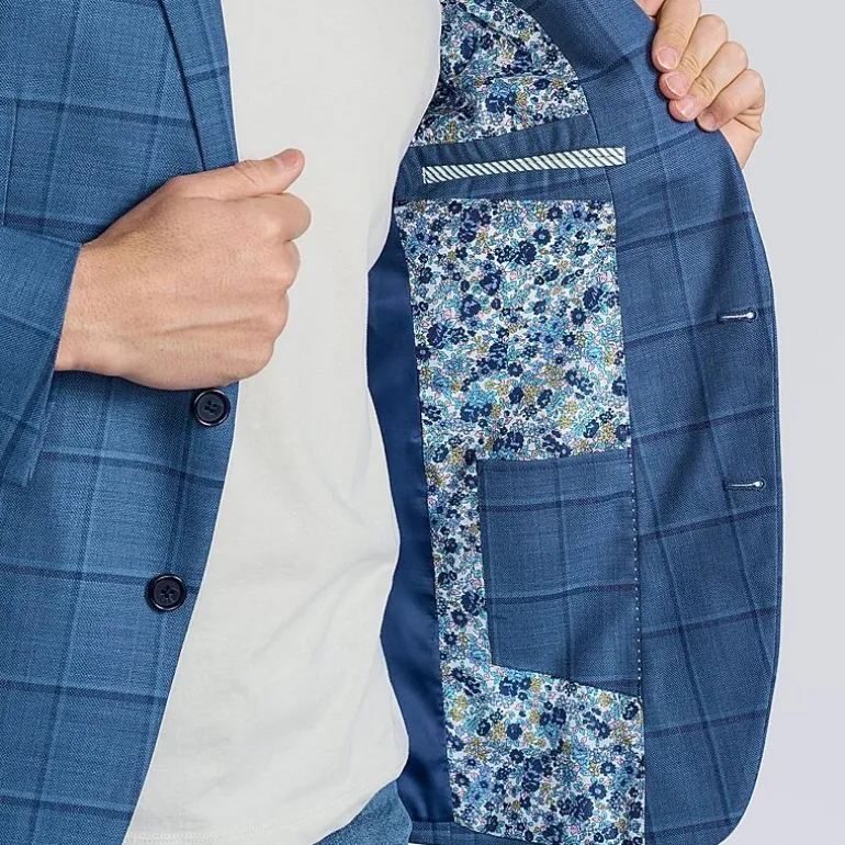CRICKETEER™ Mens Windowpane Stretch Fabric Regular Fit Sport Coat