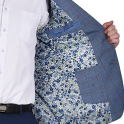 CRICKETEER™ Mens Windowpane Stretch Fabric Regular Fit Sport Coat