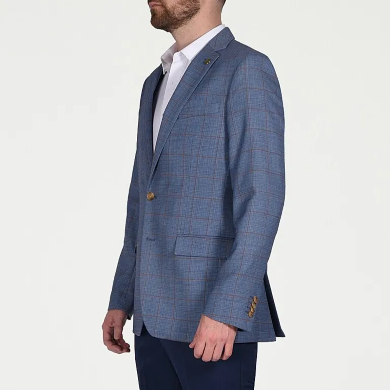CRICKETEER™ Mens Windowpane Stretch Fabric Regular Fit Sport Coat