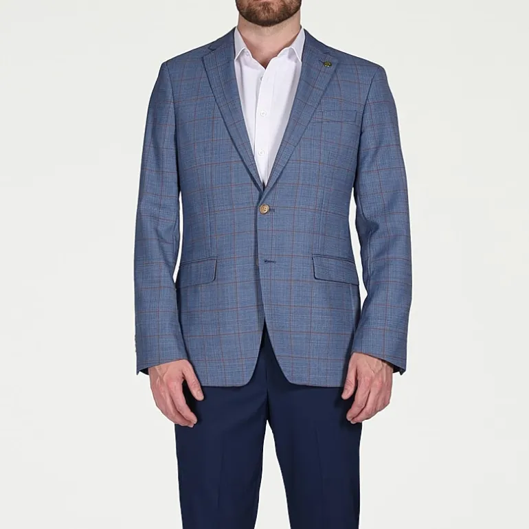 CRICKETEER™ Mens Windowpane Stretch Fabric Regular Fit Sport Coat
