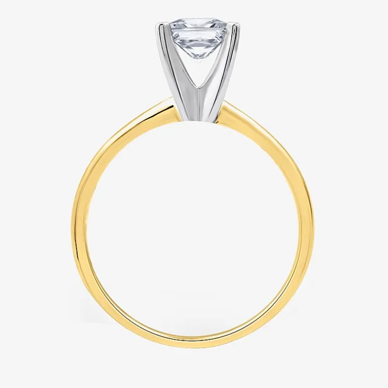 1 CT. Lab-Grown (G-H / SI1-SI2) Diamond Princess-cut Solitaire Engagement Ring in 10K Gold