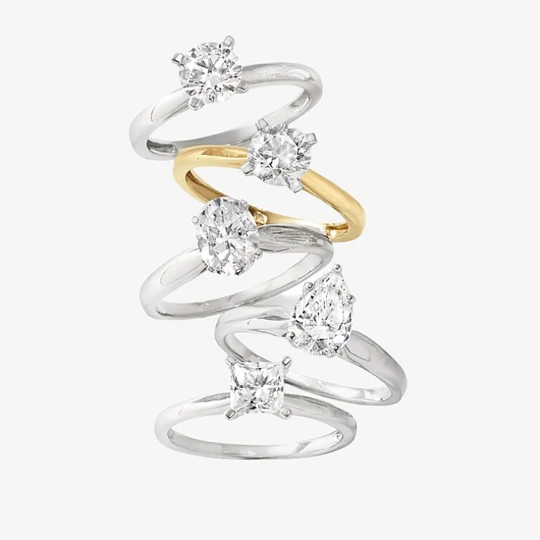 1 CT. Lab-Grown (G-H / SI1-SI2) Diamond Princess-cut Solitaire Engagement Ring in 10K Gold
