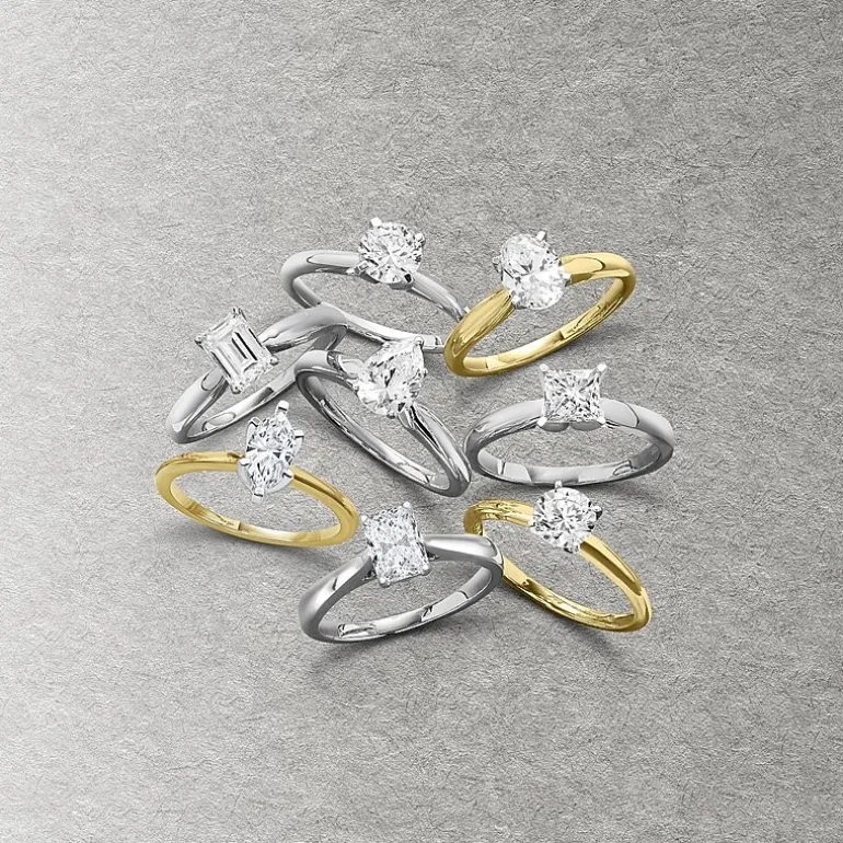 1 CT. Lab-Grown (G-H / SI1-SI2) Diamond Princess-cut Solitaire Engagement Ring in 10K Gold