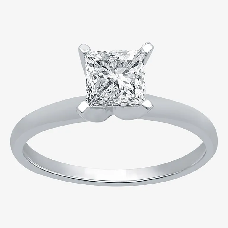 1 CT. Lab-Grown (G-H / SI1-SI2) Diamond Princess-cut Solitaire Engagement Ring in 10K Gold