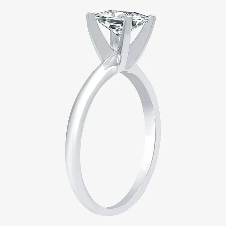 1 CT. Lab-Grown (G-H / SI1-SI2) Diamond Princess-cut Solitaire Engagement Ring in 10K Gold