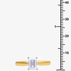 1 CT. Lab-Grown (G / SI2) Diamond Emerald-Cut Solitaire Engagement Ring in 10K or 14K Gold