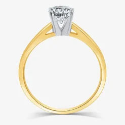 1 CT. Lab-Grown (G / SI2) Diamond Oval Solitaire Engagement Ring in 10K or 14K Gold