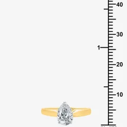 1 CT. Lab-Grown (G / SI2) Diamond Pear Solitaire Engagement Ring in 10K or 14K Gold