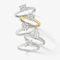 1 CT. Lab-Grown (G / SI2) Diamond Pear Solitaire Engagement Ring in 10K or 14K Gold