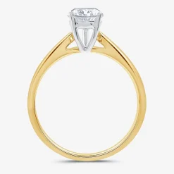 1 CT. Lab-Grown (G / SI2) Diamond Pear Solitaire Engagement Ring in 10K or 14K Gold