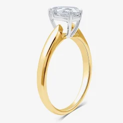 1 CT. Lab-Grown (G / SI2) Diamond Pear Solitaire Engagement Ring in 10K or 14K Gold