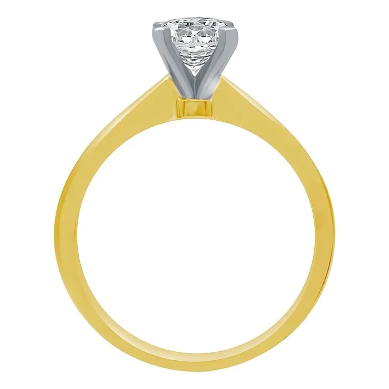 1 CT. Lab-Grown (G / SI2) Diamond Round Solitaire Engagement Ring in 10K Gold