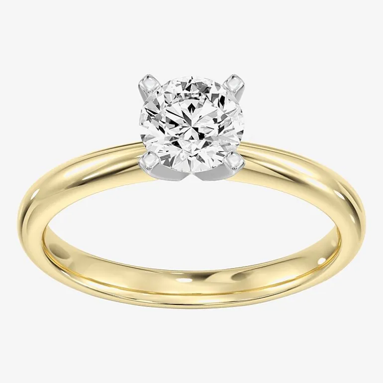 1 CT. Lab-Grown (G / SI2) Diamond Round Solitaire Engagement Ring in 10K Gold