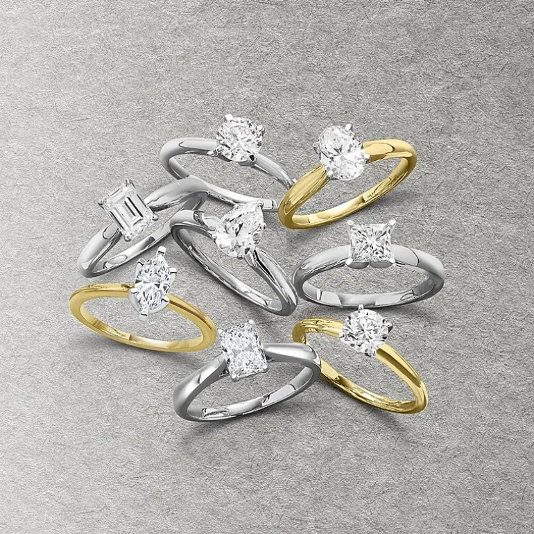 1 CT. Lab-Grown (G / SI2) Diamond Round Solitaire Engagement Ring in 10K Gold