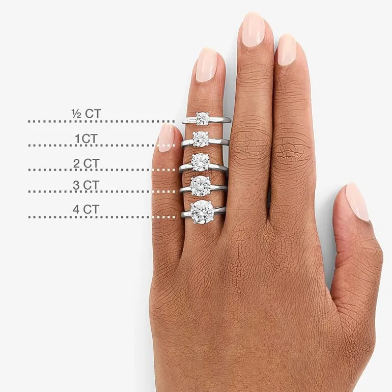 1 CT. Lab-Grown (G / SI2) Diamond Round Solitaire Engagement Ring in 10K Gold