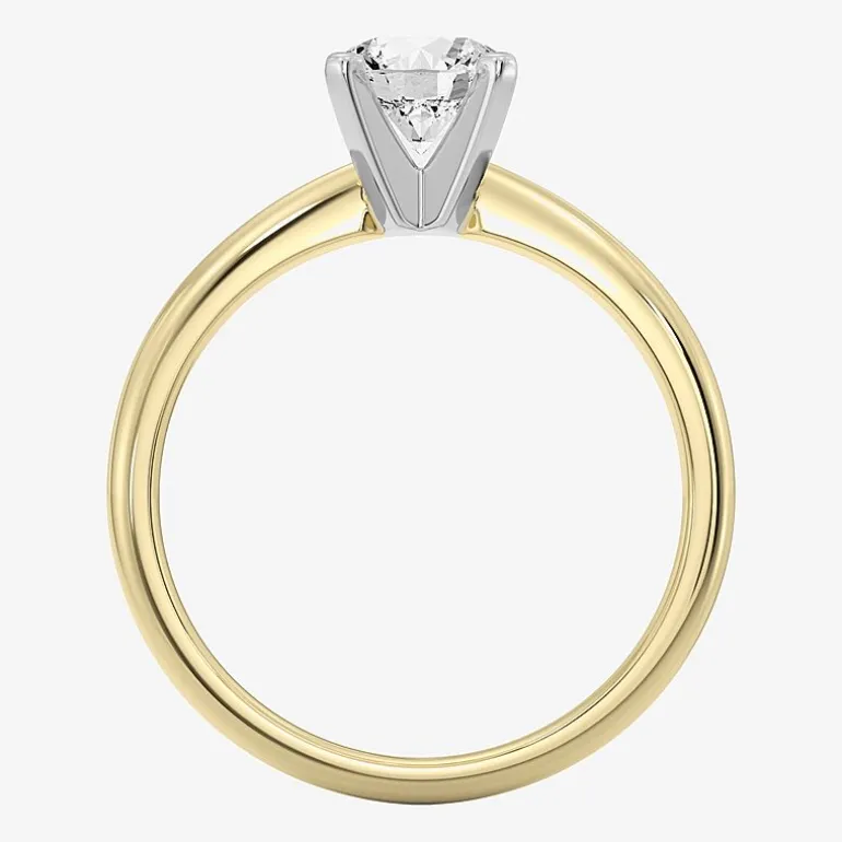 1 CT. Lab-Grown (G / SI2) Diamond Round Solitaire Engagement Ring in 10K Gold