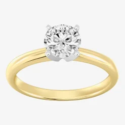 1 1/4 CT. Lab-Grown (G / SI2) Diamond Round Solitaire Engagement Ring In 14k Gold