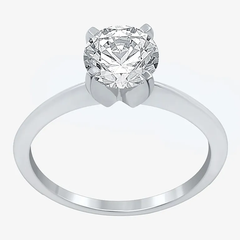 1 1/4 CT. Lab-Grown (G / SI2) Diamond Round Solitaire Engagement Ring In 14k Gold