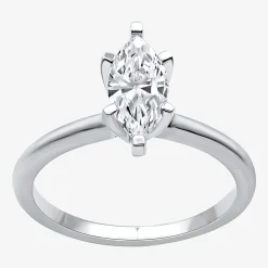 1 CT. Lab-Grown (G / SI1-SI2) Diamond Marquise-cut Solitaire Engagement Ring in 10K or 14K Gold