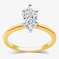 1 CT. Lab-Grown (G / SI1-SI2) Diamond Marquise-cut Solitaire Engagement Ring in 10K or 14K Gold