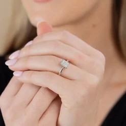 1 1/2 CT. Lab-Grown (G / VS2) Diamond 14K Gold Radiant-Cut Solitaire Engagement Ring