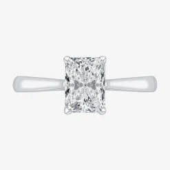 1 1/2 CT. Lab-Grown (G / VS2) Diamond 14K Gold Radiant-Cut Solitaire Engagement Ring