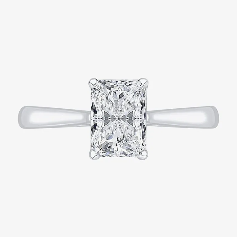 1 1/2 CT. Lab-Grown (G / VS2) Diamond 14K Gold Radiant-Cut Solitaire Engagement Ring