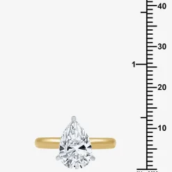 3 CT. Lab-Grown (G / VS2) Diamond Pear Solitaire Engagement Ring in14K Gold