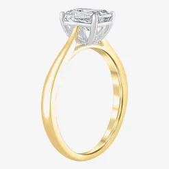 1 CT. Lab-Grown (G / VS2) Diamond Radiant-cut Solitaire Engagement Ring in 10K Gold