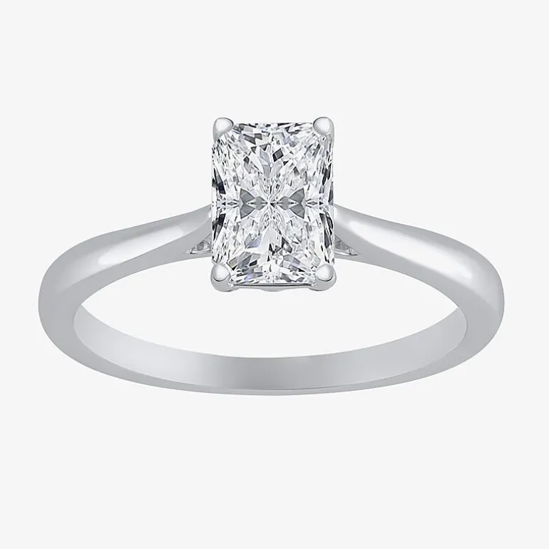 1 CT. Lab-Grown (G / VS2) Diamond Radiant-cut Solitaire Engagement Ring in 10K Gold