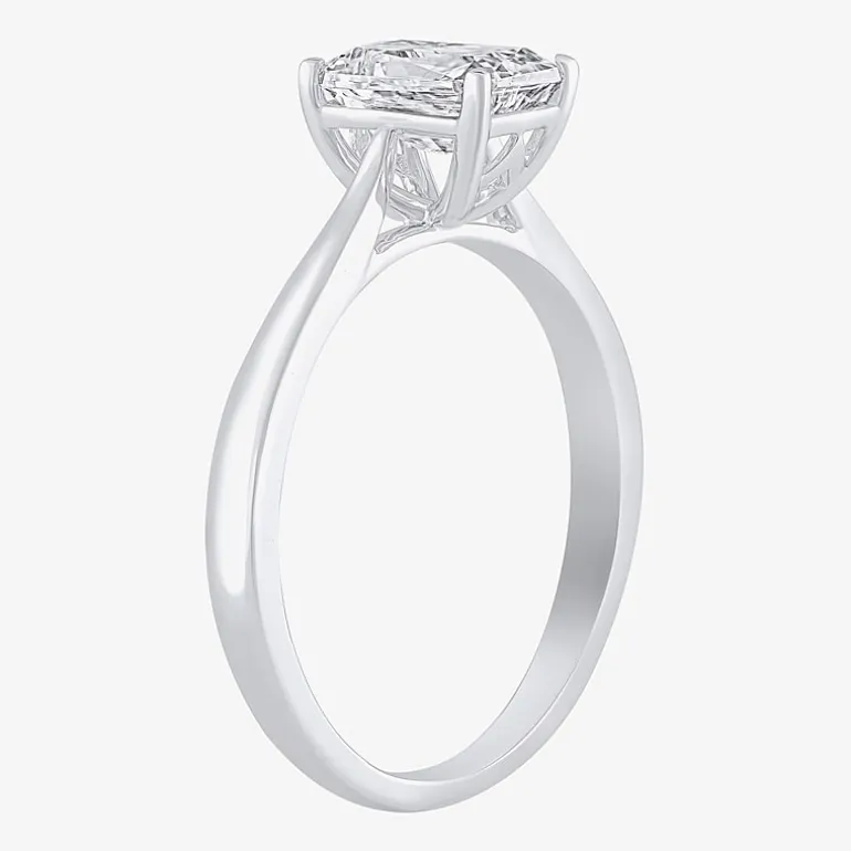 1 CT. Lab-Grown (G / VS2) Diamond Radiant-cut Solitaire Engagement Ring in 10K Gold