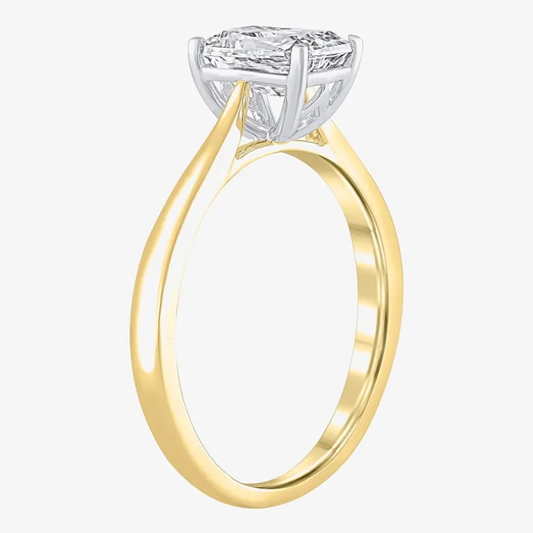 1 CT. Lab-Grown (G / VS2) Diamond Radiant-cut Solitaire Engagement Ring in 10K Gold