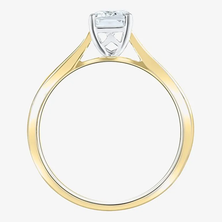 1 CT. Lab-Grown (G / VS2) Diamond Radiant-cut Solitaire Engagement Ring in 10K Gold