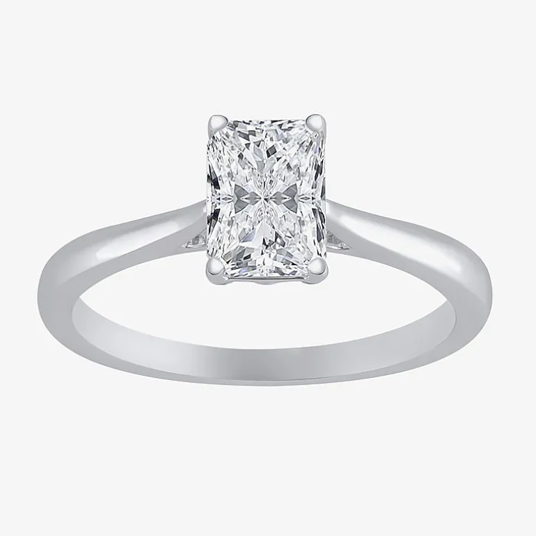 1 CT. Lab-Grown (G / VS2) Diamond Radiant-cut Solitaire Engagement Ring in 10K Gold