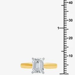 2 CT. Lab-Grown (I / SI2) Diamond Emerald-cut Solitaire Engagement Ring in 14K Gold