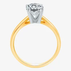 2 CT.Lab-Grown (I / SI2) Diamond Oval-cut Solitaire Engagement Ring in 14K Gold
