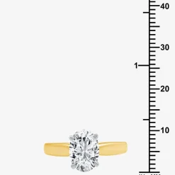 2 CT.Lab-Grown (I / SI2) Diamond Oval-cut Solitaire Engagement Ring in 14K Gold