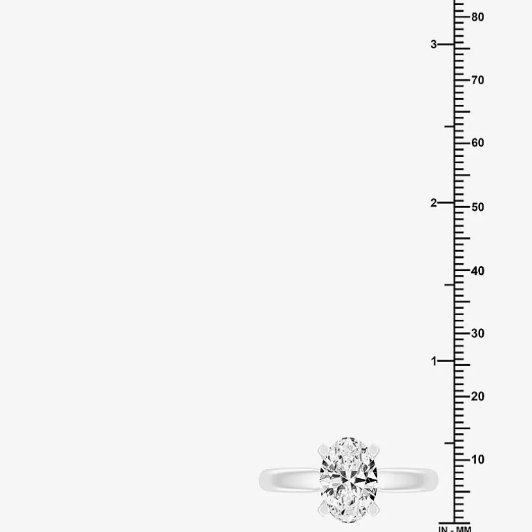 2 CT.Lab-Grown (I / SI2) Diamond Oval-cut Solitaire Engagement Ring in 14K Gold
