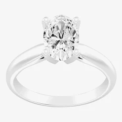 2 CT.Lab-Grown (I / SI2) Diamond Oval-cut Solitaire Engagement Ring in 14K Gold